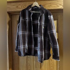 Carhartt Dark Plum Plaid Thick Casual Shacket